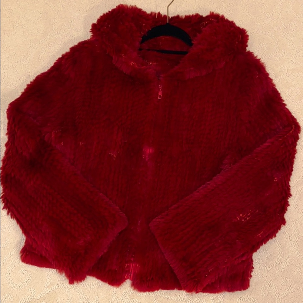 Fur bomber jacket